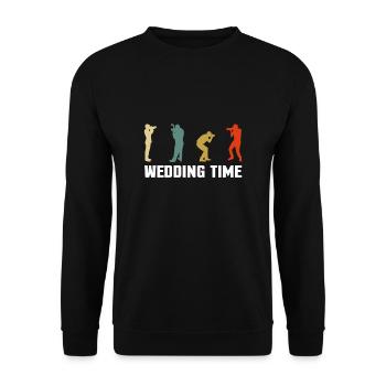 Photographe de cadeau vintage rétro de mariage - Sweat-shirt Unisexe - noir - Devant - Alina (178cm) & Michal (187cm)