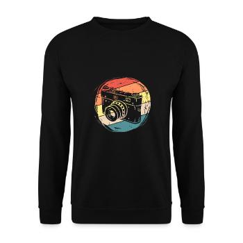 Cadeau de chemise de photographe rétro vintage - Sweat-shirt Unisexe - noir - Devant - Alina (178cm) & Michal (187cm)