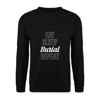 Manger Sleep Burial Repeat Shirt Cadeau - Sweat-shirt Unisexe - noir - Devant - Alina (178cm) & Michal (187cm)
