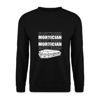 Cadeau de chemise morticienne - Sweat-shirt Unisexe - noir - Devant - Alina (178cm) & Michal (187cm)