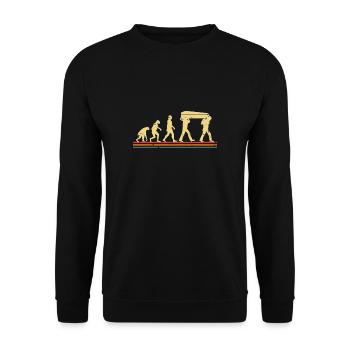 Chemise Vintage Retro Evolution Undertaker - Sweat-shirt Unisexe - noir - Devant - Alina (178cm) & Michal (187cm)