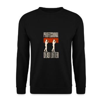Professional Dead Lifter Corpse Undertaker Coffin - Unisex Sweatshirt - black - Front - Alina (178cm) & Michal (187cm)