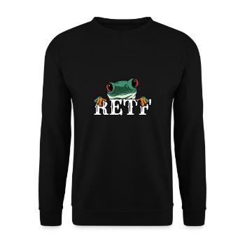 RETF Baumfrosch Shirt Geschenk - Unisex Pullover - Schwarz - Vorne - Alina (178cm) & Michal (187cm)