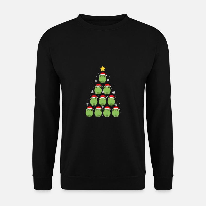 Weihnachtsbaum Frosch Shirt Geschenk - Unisex Pullover - Schwarz