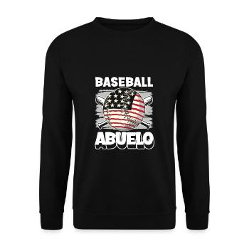 Baseball Abuelo Shirt Gift Grandpa Grandpa - Unisex Sweatshirt - black - Front - Alina (178cm) & Michal (187cm)