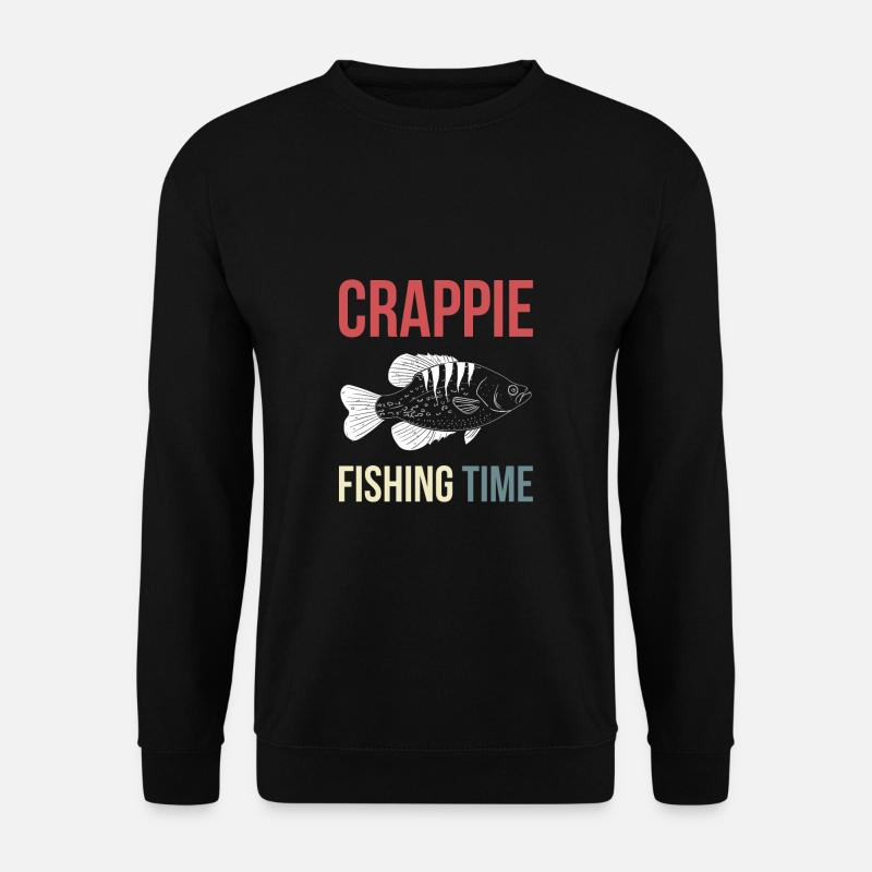 Crappie Fishing Time Shirt Geschenk - Unisex Pullover - Schwarz