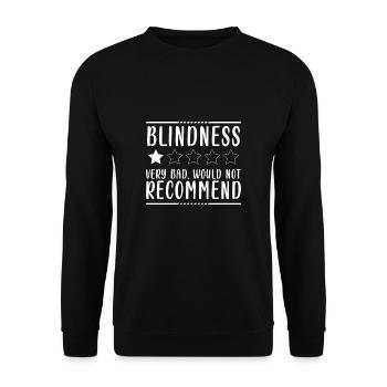 Cadeau de chemise aveugle - Sweat-shirt Unisexe - noir - Devant - Alina (178cm) & Michal (187cm)