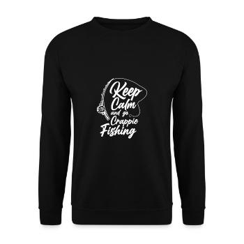 Keep Calm And Go Crappie Fishing - Unisex Sweatshirt - black - Front - Alina (178cm) & Michal (187cm)