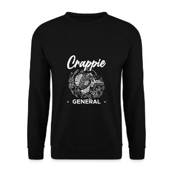 Crappie General Shirt Geschenk - Unisex Pullover - Schwarz - Vorne - Alina (178cm) & Michal (187cm)