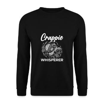 Crappie Whisperer Shirt Gift - Unisex Sweatshirt - black - Front - Alina (178cm) & Michal (187cm)