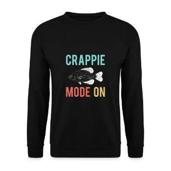Crappie Fashion On Shirt Gift - Unisex Sweatshirt - black - Front - Alina (178cm) & Michal (187cm)