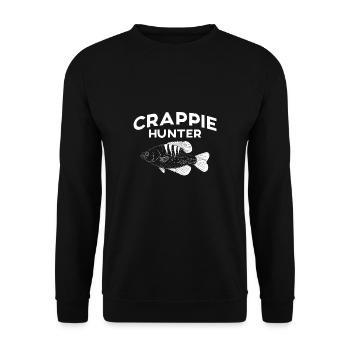 Crappie Hunter Shirt Gift - Unisex Sweatshirt - black - Front - Alina (178cm) & Michal (187cm)