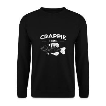 Crappie Time Shirt Gift - Unisex Sweatshirt - black - Front - Alina (178cm) & Michal (187cm)