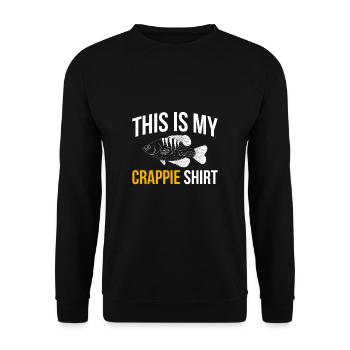 This Is My Crappie Shirt - Unisex Sweatshirt - black - Front - Alina (178cm) & Michal (187cm)