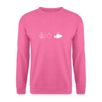 Peace Love Crappie Shirt Cadeau - Sweat-shirt Unisexe - rose - Devant