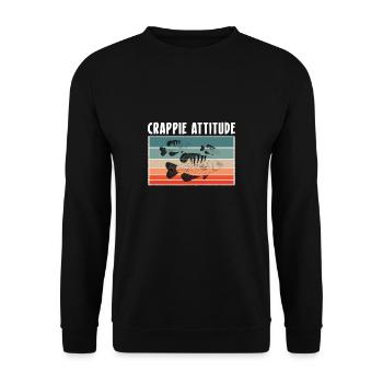Vintage Retro Crappie Attitude Shirt - Unisex Sweatshirt - black - Front - Alina (178cm) & Michal (187cm)
