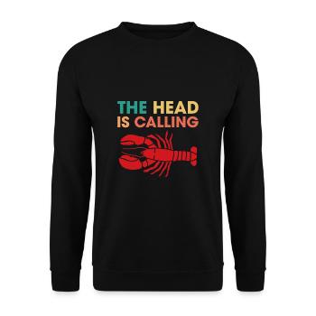 The Head Is Calling Crawfish Shirt - Unisex Sweatshirt - black - Front - Alina (178cm) & Michal (187cm)