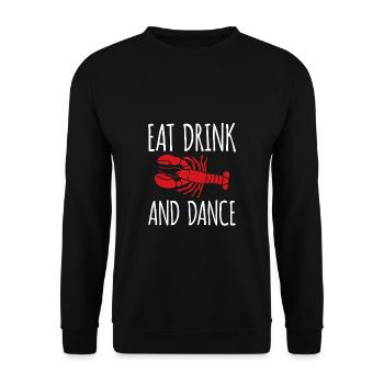 Mangez boire et danser Chemise d’écrevisses - Sweat-shirt Unisexe - noir - Devant - Alina (178cm) & Michal (187cm)