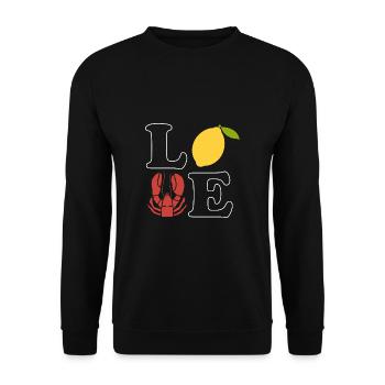 Love Crawfish Shirt Cadeau - Sweat-shirt Unisexe - noir - Devant - Alina (178cm) & Michal (187cm)