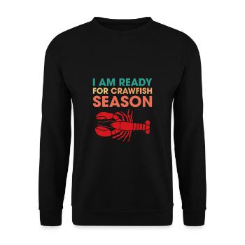 Je suis lu pour la saison des écrevisses - Sweat-shirt Unisexe - noir - Devant - Alina (178cm) & Michal (187cm)