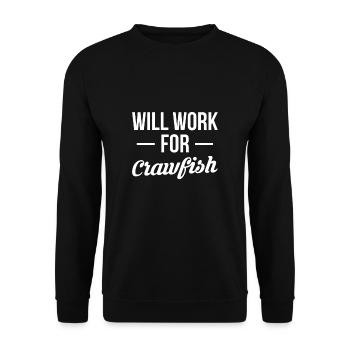 Travaillera pour le cadeau de chemise d’écrevisse - Sweat-shirt Unisexe - noir - Devant - Alina (178cm) & Michal (187cm)