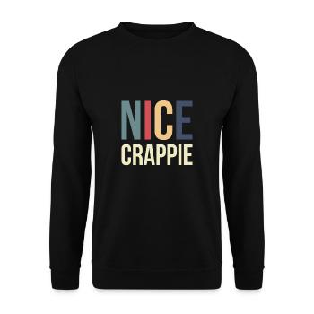 Nice Crappie Shirt Geschenk - Unisex Pullover - Schwarz - Vorne - Alina (178cm) & Michal (187cm)