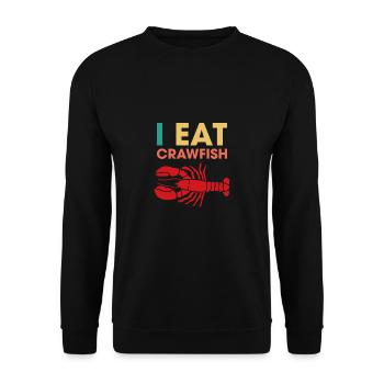 I Eat Crawfish - Unisex Sweatshirt - black - Front - Alina (178cm) & Michal (187cm)