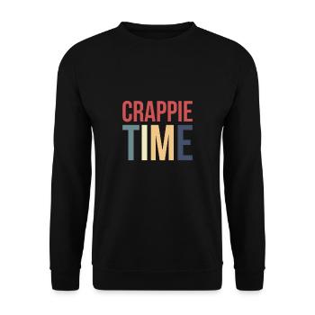 Crappie Time Shirt Geschenk - Unisex Pullover - Schwarz - Vorne - Alina (178cm) & Michal (187cm)