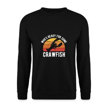 Whos Ready For Some Crawfish? - Unisex Pullover - Schwarz - Vorne - Alina (178cm) & Michal (187cm)