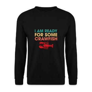 Je suis prêt pour une chemise d’écrevisse - Sweat-shirt Unisexe - noir - Devant - Alina (178cm) & Michal (187cm)