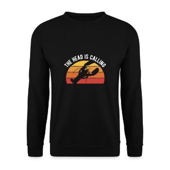 The Head Is Calling Crawfish Shirt - Unisex Sweatshirt - black - Front - Alina (178cm) & Michal (187cm)