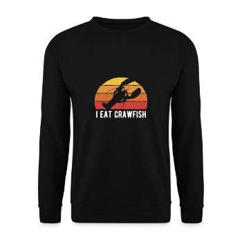 I Eat Crawfish - Unisex Sweatshirt - black - Front - Alina (178cm) & Michal (187cm)