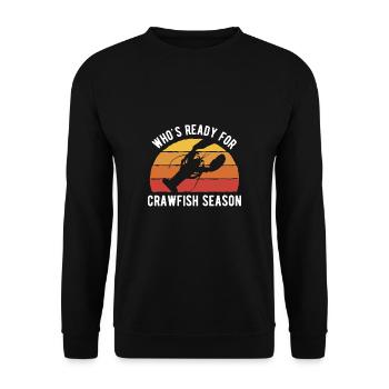 Whos Ready For Crawfish Season? - Unisex Pullover - Schwarz - Vorne - Alina (178cm) & Michal (187cm)