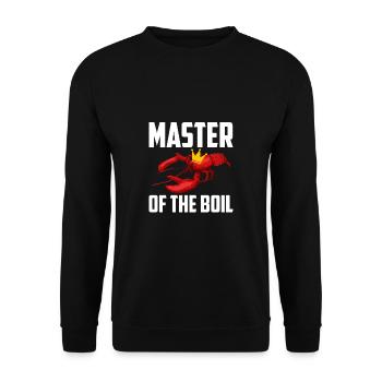 Maître de la chemise d’écrevisse bouillir cadeau - Sweat-shirt Unisexe - noir - Devant - Alina (178cm) & Michal (187cm)
