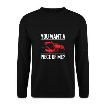 Tu veux un morceau de moi? Chemise d’écrevisse - Sweat-shirt Unisexe - noir - Devant - Alina (178cm) & Michal (187cm)