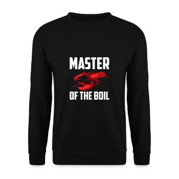 Maître de la chemise d’écrevisse bouillir cadeau - Sweat-shirt Unisexe - noir - Devant - Alina (178cm) & Michal (187cm)