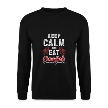 Gardez votre calme et mangez des écrevisses Cadeau de chemise - Sweat-shirt Unisexe - noir - Devant - Alina (178cm) & Michal (187cm)