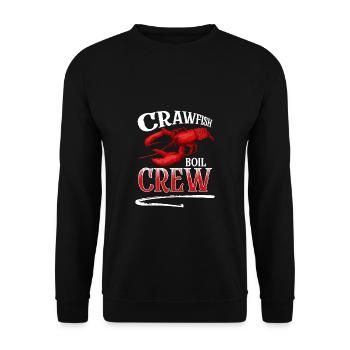Crawfish Boil Crew Shirt Gift - Unisex Sweatshirt - black - Front - Alina (178cm) & Michal (187cm)