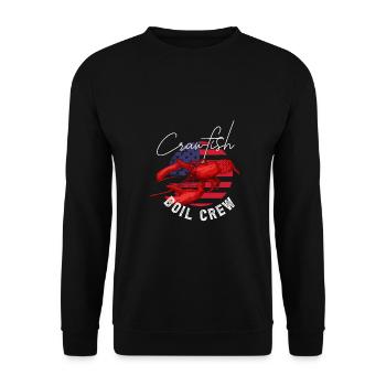USA Flag America Flag Crawfish Shirt - Unisex Sweatshirt - black - Front - Alina (178cm) & Michal (187cm)