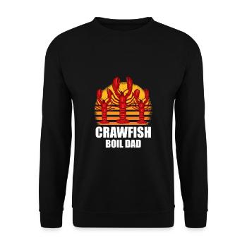 Vintage Retro Crawfish Boil Dad Father’s Day Daddy - Sweat-shirt Unisexe - noir - Devant - Alina (178cm) & Michal (187cm)