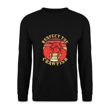 Respect The Crawfish Shirt Gift - Unisex Sweatshirt - black - Front - Alina (178cm) & Michal (187cm)