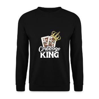 Cribbage King Chemise Cadeau - Sweat-shirt Unisexe - noir - Devant - Alina (178cm) & Michal (187cm)