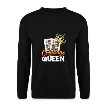 Cribbage Queen Shirt Cadeau - Sweat-shirt Unisexe - noir - Devant - Alina (178cm) & Michal (187cm)