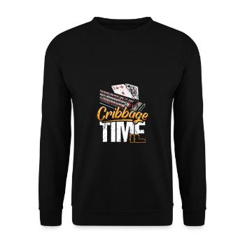 Cribbage Time Shirt Cadeau - Sweat-shirt Unisexe - noir - Devant - Alina (178cm) & Michal (187cm)