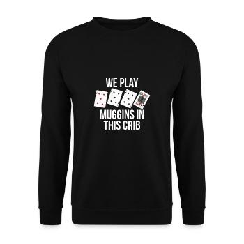 Nous jouons aux Muggins dans ce club de cribbage - Sweat-shirt Unisexe - noir - Devant - Alina (178cm) & Michal (187cm)