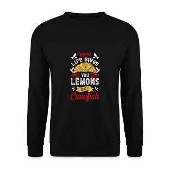 Quand la vie vous donne des citrons Faites bouillir des écrevisses - Sweat-shirt Unisexe - noir - Devant - Alina (178cm) & Michal (187cm)