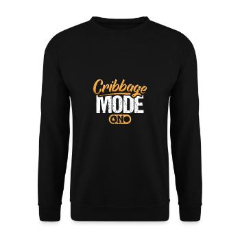 Cribbage Mode On Shirt Cadeau - Sweat-shirt Unisexe - noir - Devant - Alina (178cm) & Michal (187cm)