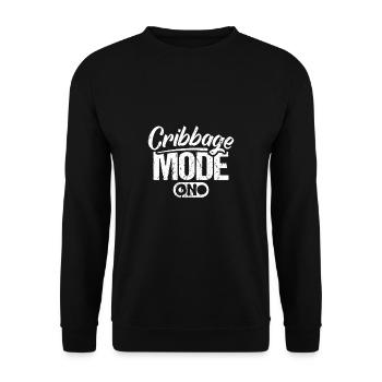 Cribbage Mode On Shirt Cadeau - Sweat-shirt Unisexe - noir - Devant - Alina (178cm) & Michal (187cm)