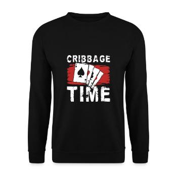 Cribbage Time Shirt Cadeau - Sweat-shirt Unisexe - noir - Devant - Alina (178cm) & Michal (187cm)