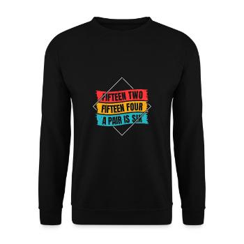 Fifteen Two Cribbage Shirt Geschenk - Unisex Pullover - Schwarz - Vorne - Alina (178cm) & Michal (187cm)